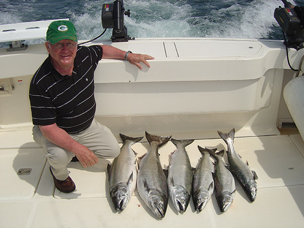 Charter Fishing Boat Catch in Door County, WI