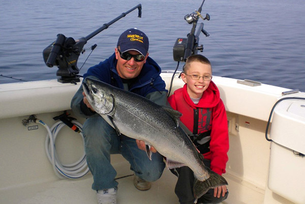 Charter Fishing Boat Catch in Door County, WI